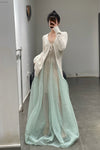 SWAYING/KNIT lace-up long-sleeved cardigan SW24SS1T74 white PS77